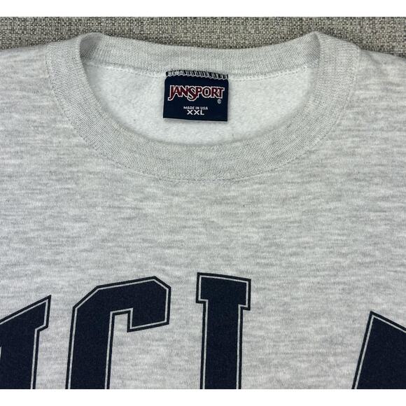 Vintage UCLA Bruins Sweatshirt Sz 2XL Gray NCAA Crewneck Pullover JanSport USA - Picture 6 of 11